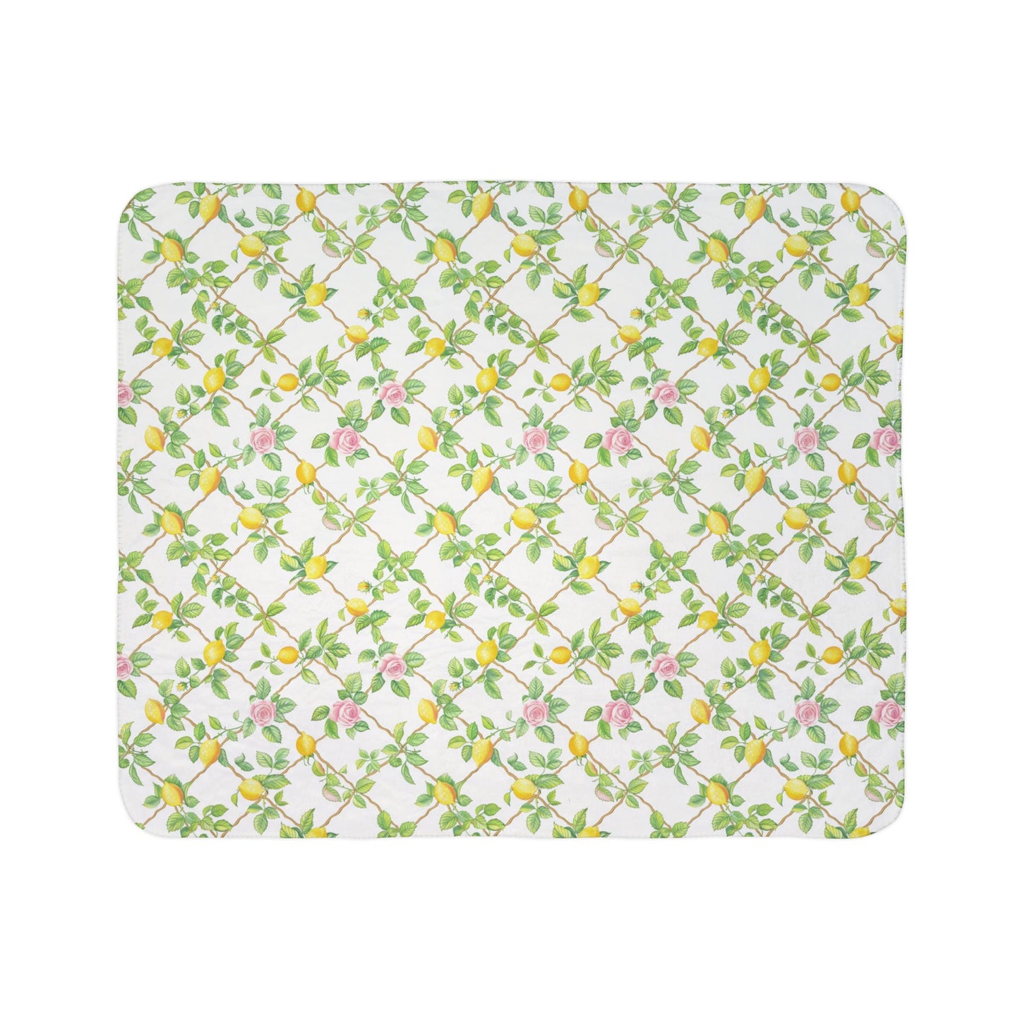 Lemon Lattice Throw Blanket