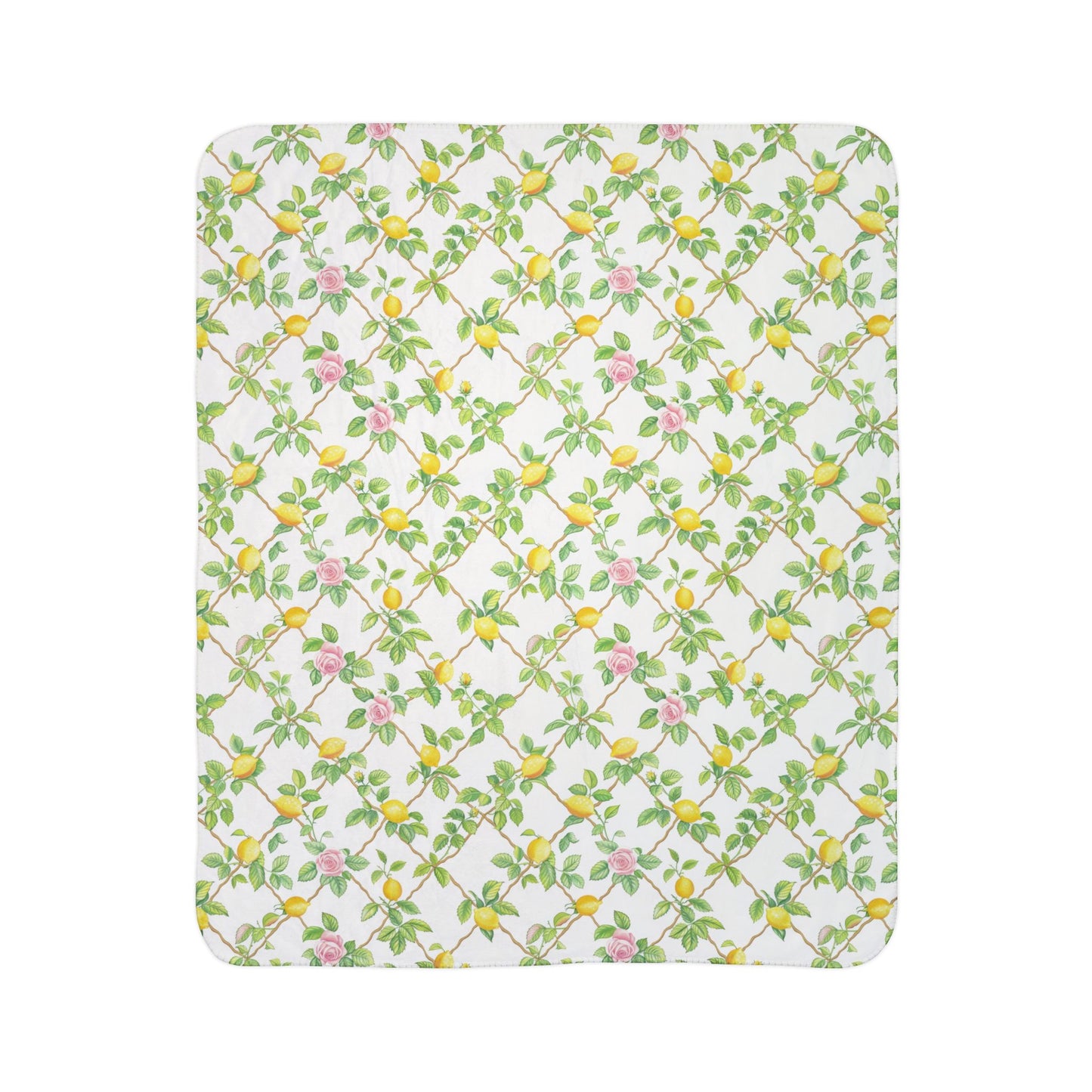 Lemon Lattice Throw Blanket