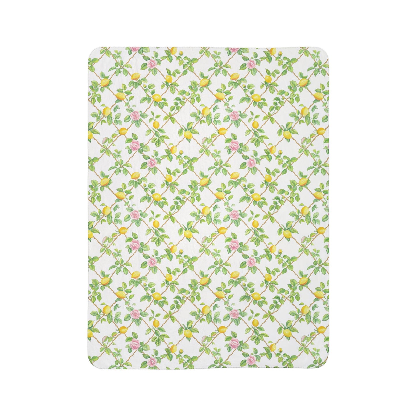 Lemon Lattice Throw Blanket