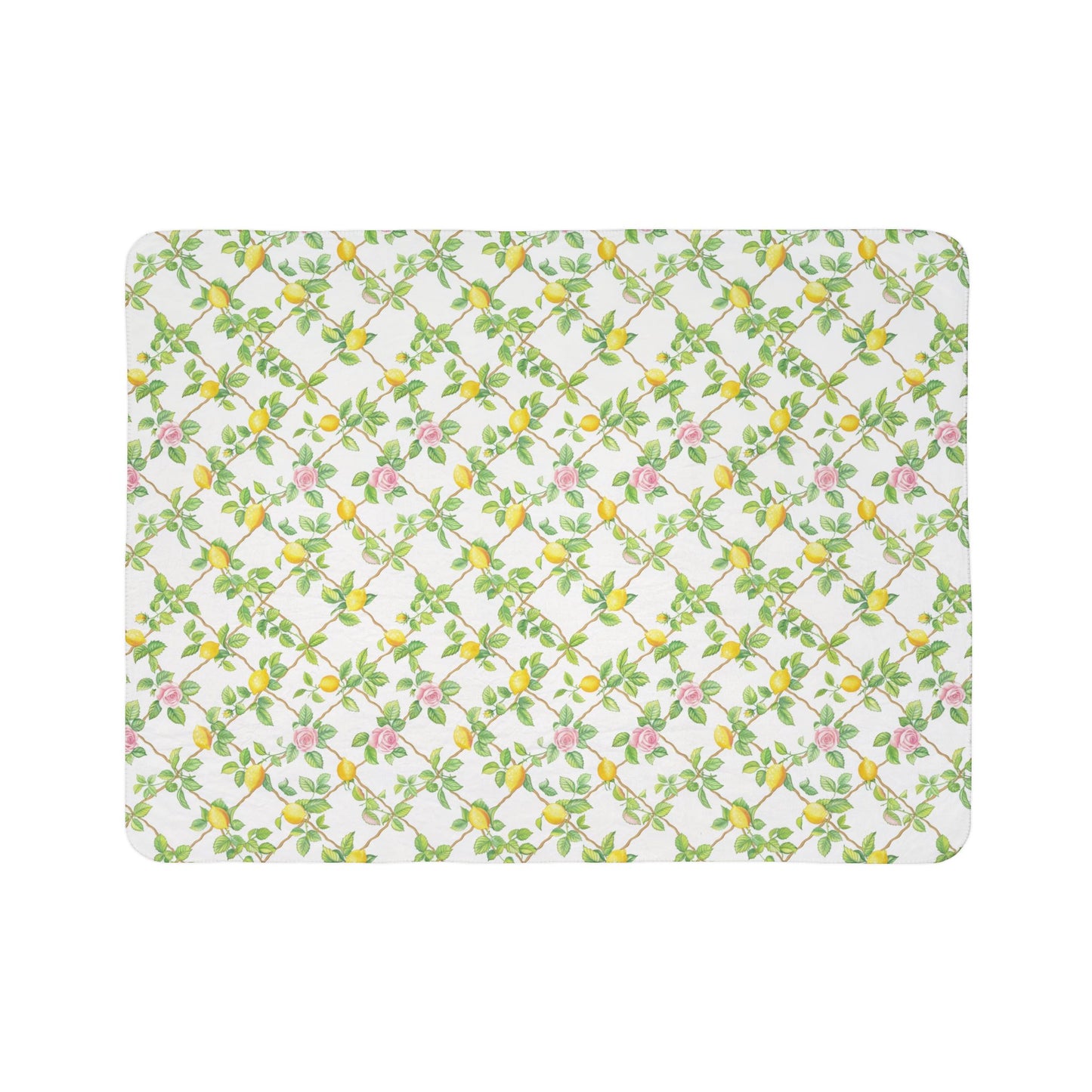 Lemon Lattice Throw Blanket
