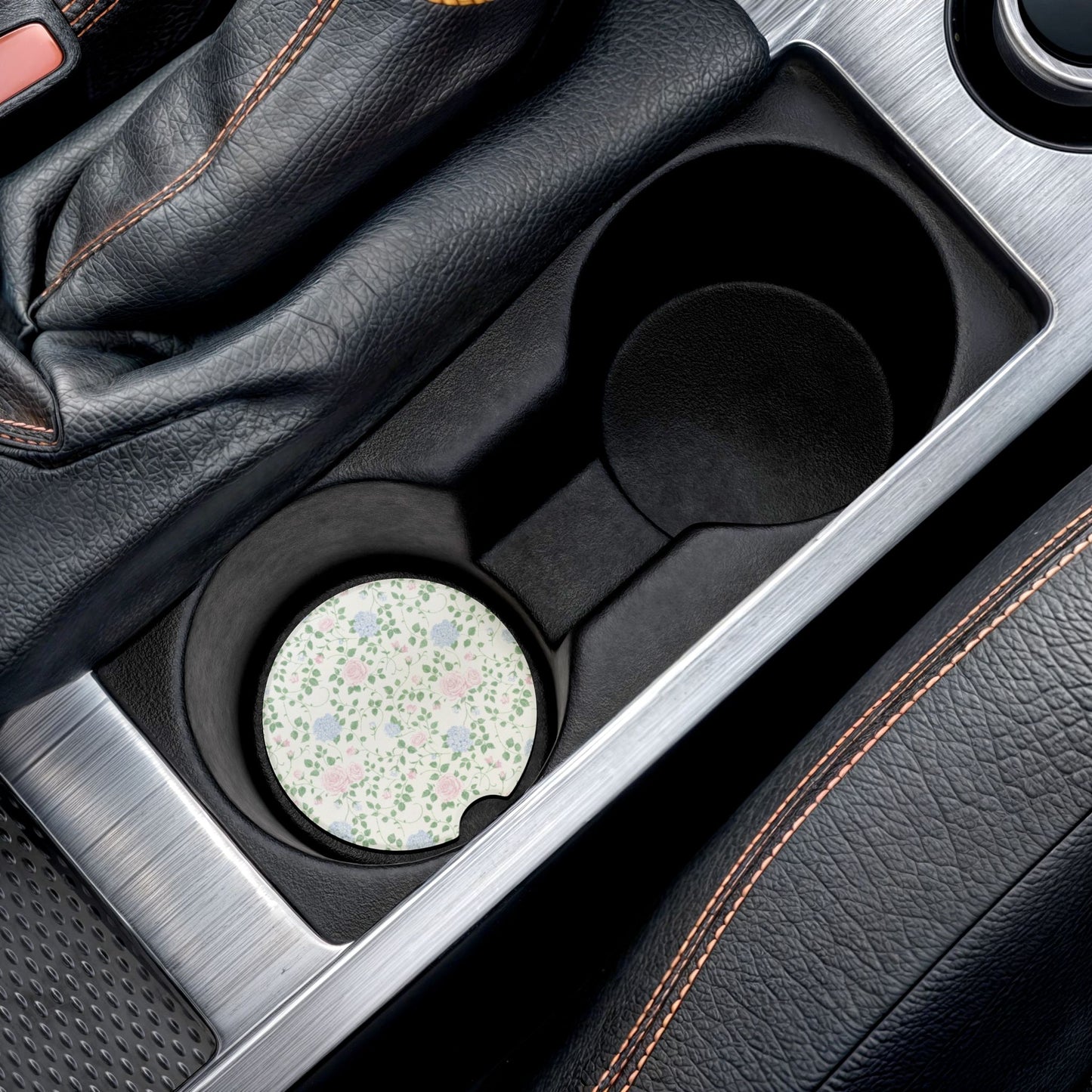 Flora Soapstone Car Coaster