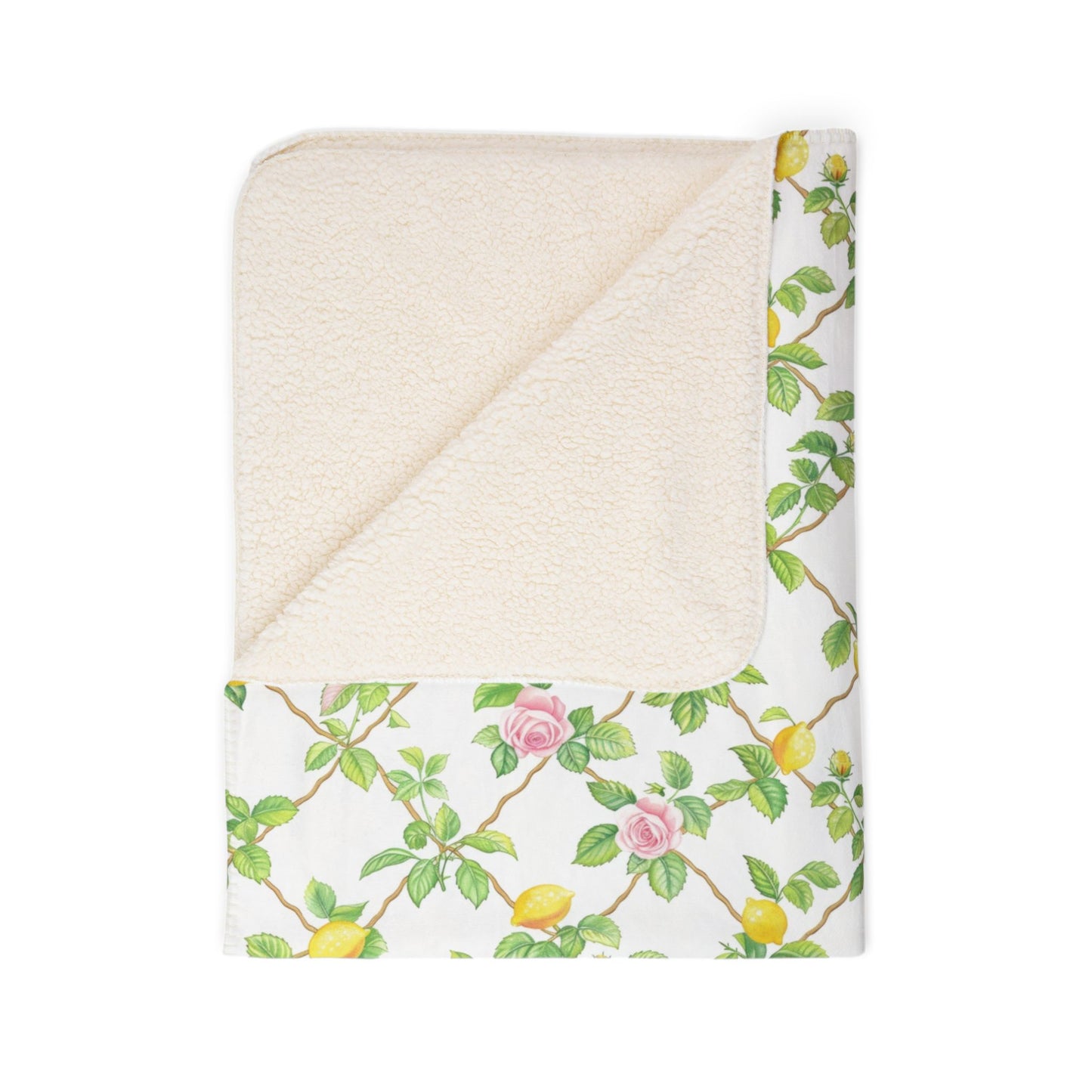 Lemon Lattice Throw Blanket
