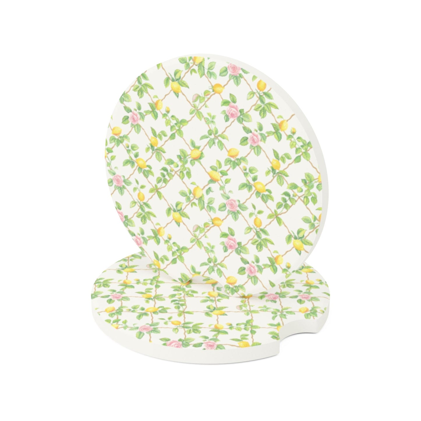 Lemon Lattice Soapstone Car Coaster