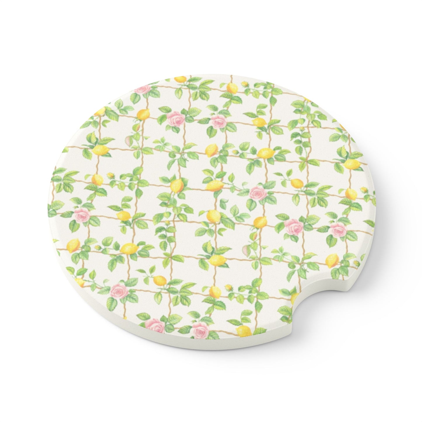 Lemon Lattice Soapstone Car Coaster