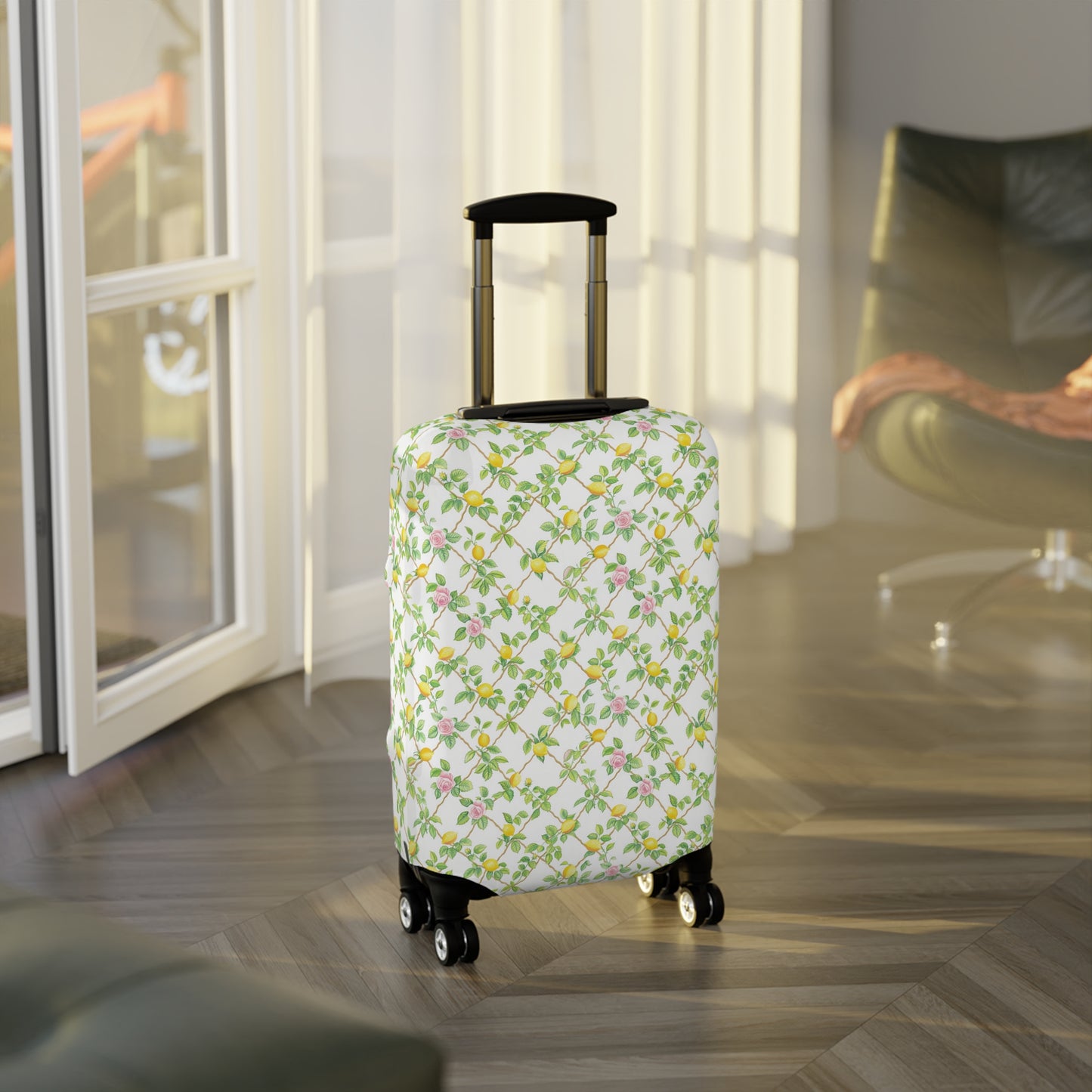 Lemon Lattice Suitcase Cover
