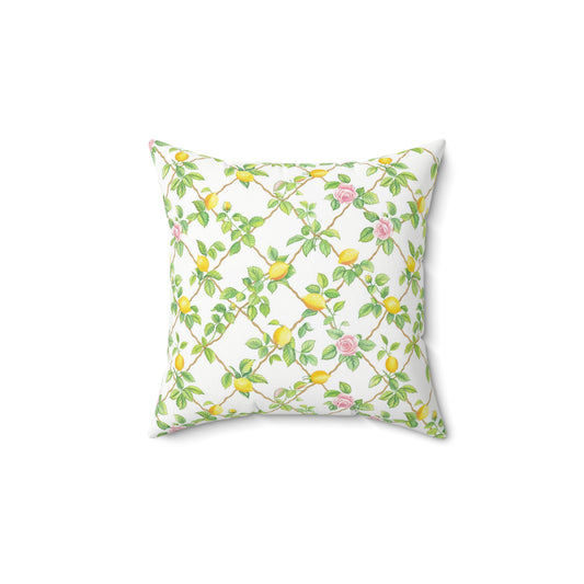 Lemon Lattice Pillow