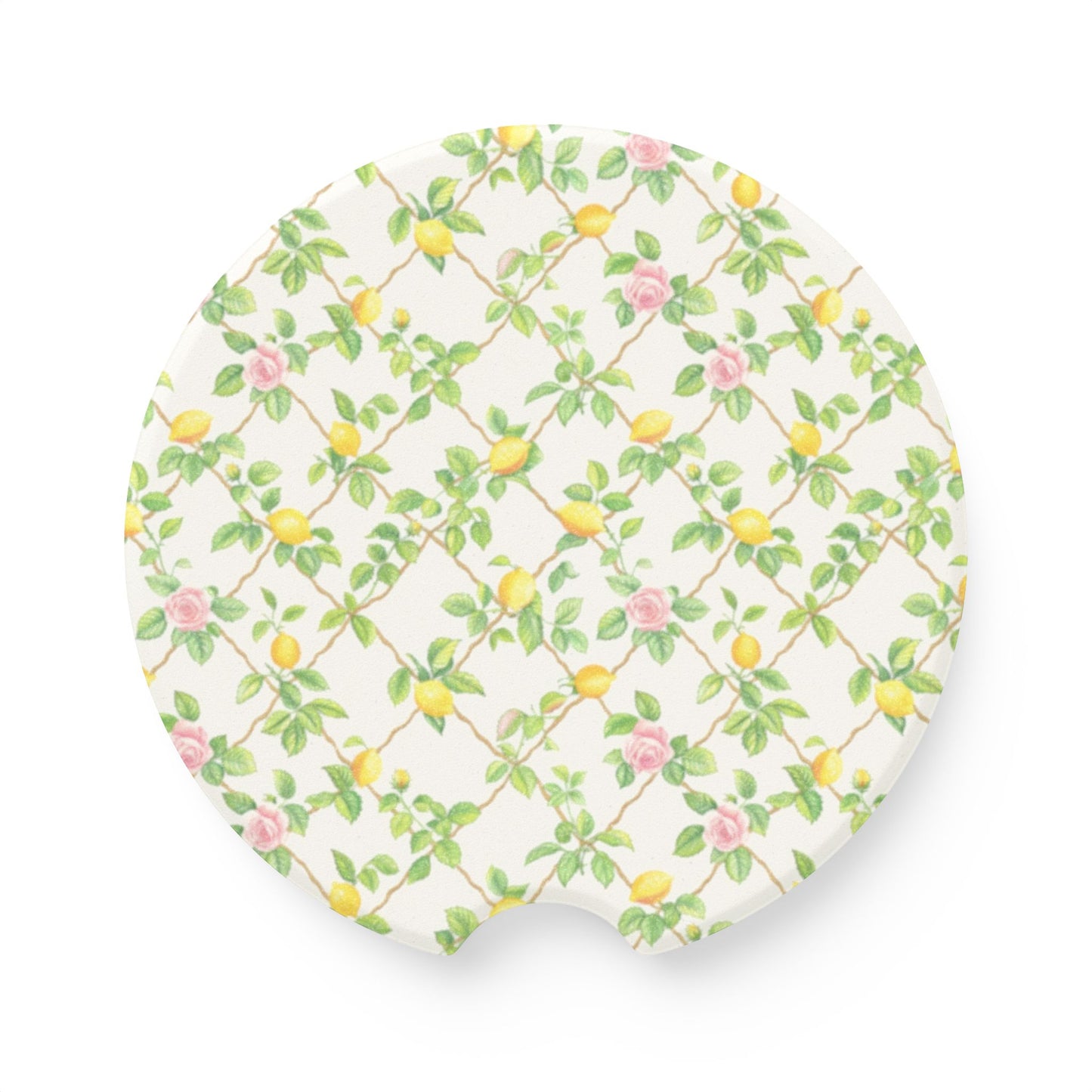 Lemon Lattice Soapstone Car Coaster