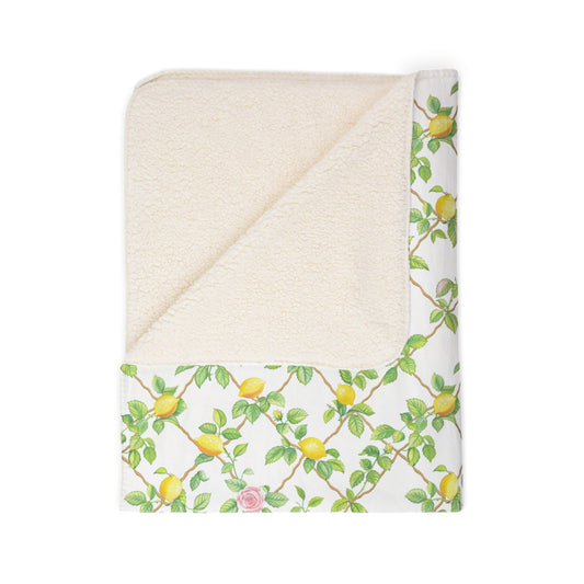 Lemon Lattice Throw Blanket